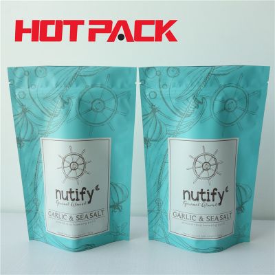 Sea salt nuts stand up pouches for nuts packaging bags