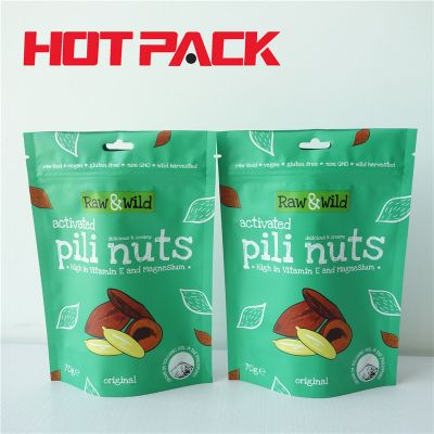 Stand up pouches for pili nuts custom printed foil stand up bags 
