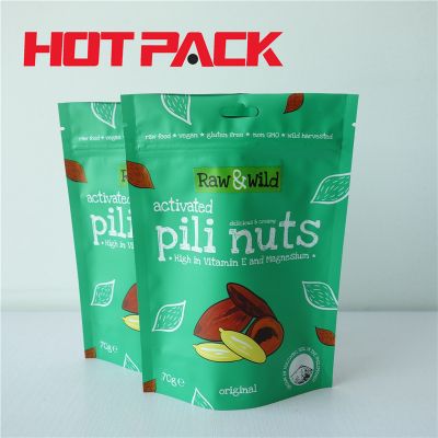 Custom stand up pouches for pili nuts stand up packaging