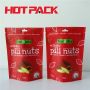 Activated stand up pouches for raw pili nuts packaging bags