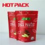 Activated stand up pouches for raw pili nuts packaging bags