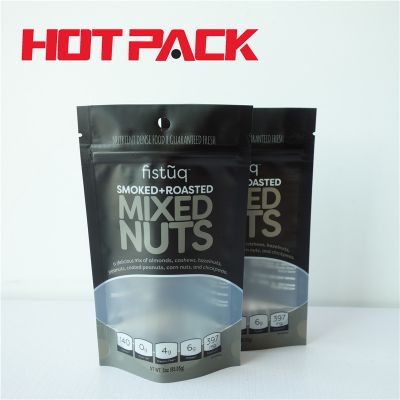 Mixed nuts stand up pouches with clear window