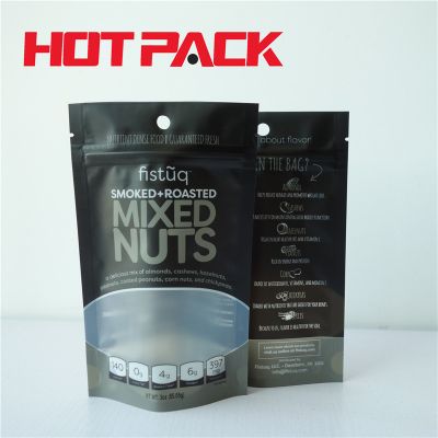 Food pouches roasted mixed nuts stand up pouches with window