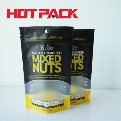 Printed stand up pouches for nuts packaging stand up bag with zipper