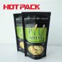 Matte black stand up pouches for pili nuts packaging bags