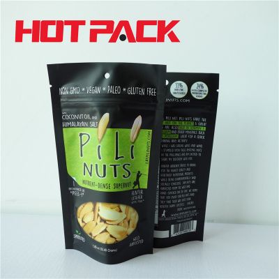 Food pouches pili nuts stand up pouches with zipper