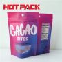 Food grade pouches cacao bites stand up pouches with window