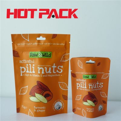 Matte stand up pouches for pili nuts stand up packaging bags