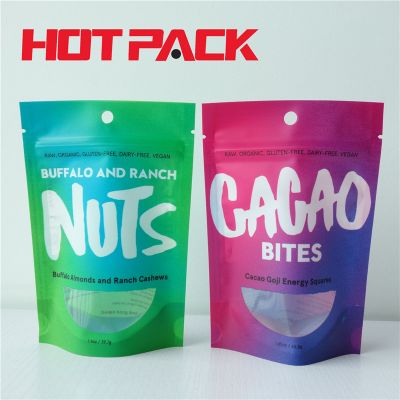 Custom printed stand up pouches nuts packaging pouches