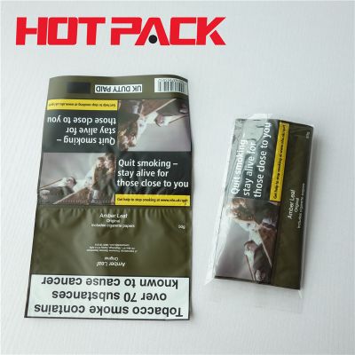 Amber leaf rolling tobacco herbs packaging bag heat seal incense bags