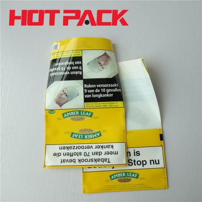 Rolling tobacco pouch with adhesive 50g tobacco pouch with zipper