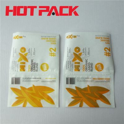 Custom logo printing smell proof side seal Tobacco Leaves Packaging Pouch
