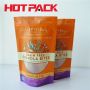 Granola bites stand up zipper bag with clear window