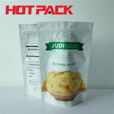 Chips stand up pouches with zipper for food packaging