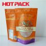 Stand up pouch bag with clear window food packaging for granola bites
