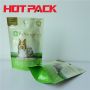 Glossy pet food stand up pouches stand up packaging with round hole