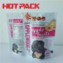 Glossy pink customized stand up dog food pouch packaging bags