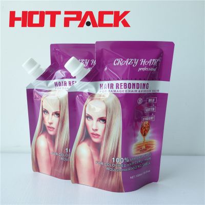 Reusable spouted pouches cosmetics packaging stand up bag