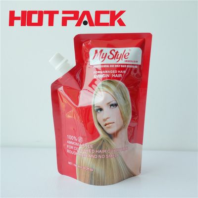 Spout pouch plastic cosmetics stand up spouted bag