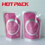 Cosmetics stand up package pouch reusable spout packaging pouch