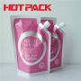 Cosmetics stand up package pouch reusable spout packaging pouch