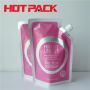 Cosmetics stand up package pouch reusable spout packaging pouch