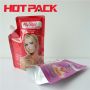 Spout pouch plastic cosmetics stand up spouted bag