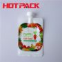 Juice stand up spouted pouches bag with cap on top