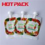 Juice stand up spouted pouches bag with cap on top
