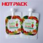 Juice stand up spouted pouches bag with cap on top