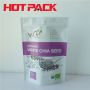 Organic stand up pouch for white chia seed stand up packaging