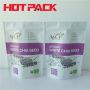 Organic stand up pouch for white chia seed stand up packaging