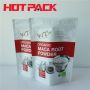Custom printed maca powder stand up packaging bag stand up pouch for herbal tea