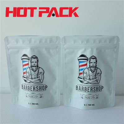 Custom printed smell proof resealable stand up pouch for weed packaging