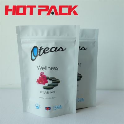 Resealable detox tea packaging bag stand up pouch for detox