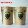 Kraft paper coffee bean stand up pouch for cafe