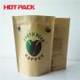 Kraft paper coffee bean stand up pouch for cafe