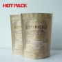 Kraft brown paper stand up packaging bags