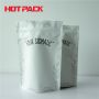 Customized white kraft paper stand up pouch for four