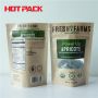 Resealable  kraft paper food packaging bags with window