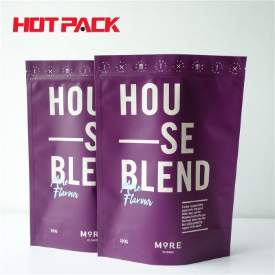 Kraft paper stand up foil zipper packaging pouch