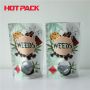 White kraft paper weed stand up pouches with round window 