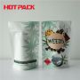 White kraft paper weed stand up pouches with round window 