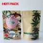 Kraft paper weeds stand up bags with zipper foil lined