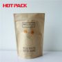 Stand up kraft paper bags resealable for coffee