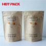 Stand up kraft paper bags resealable for coffee