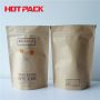 Stand up kraft paper bags resealable for coffee