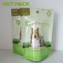 Custom logo Gravure printing stand up pet dog food packing bag with window resealable zipper