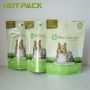 Custom logo Gravure printing stand up pet dog food packing bag with window resealable zipper