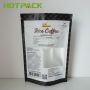 Custom matte black printing aluminum foil food grade coffee stand up packaging bags